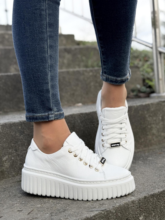 Sneakersy OLEKSY ze skóry Polskiej produkcji