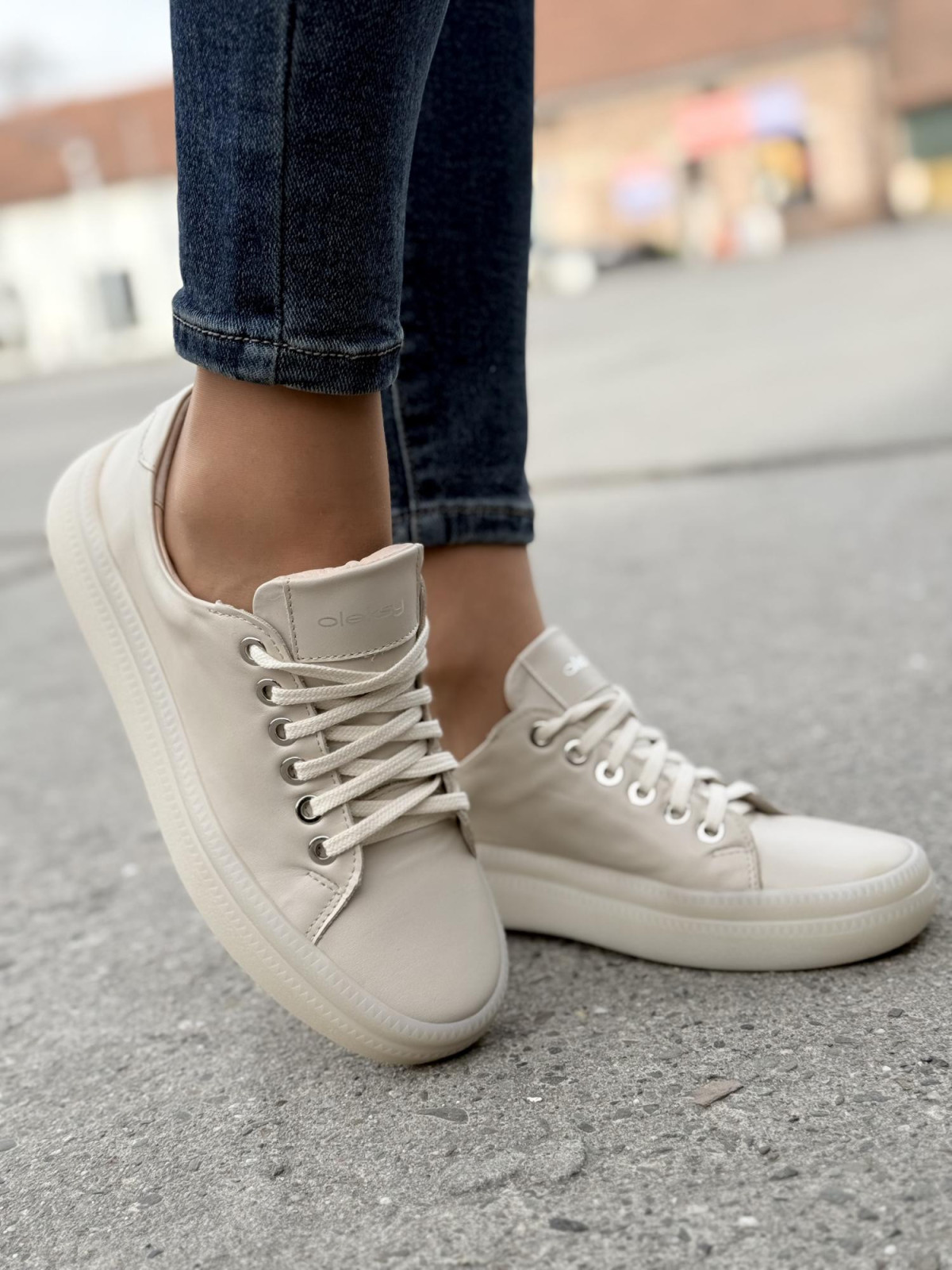 Sneakersy OLEKSY ze skóry Polskiej produkcji