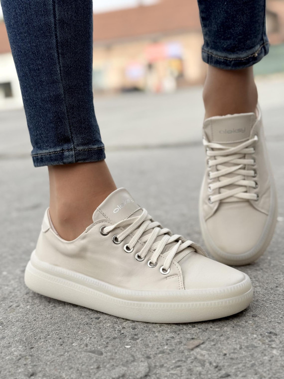 Sneakersy OLEKSY ze skóry Polskiej produkcji