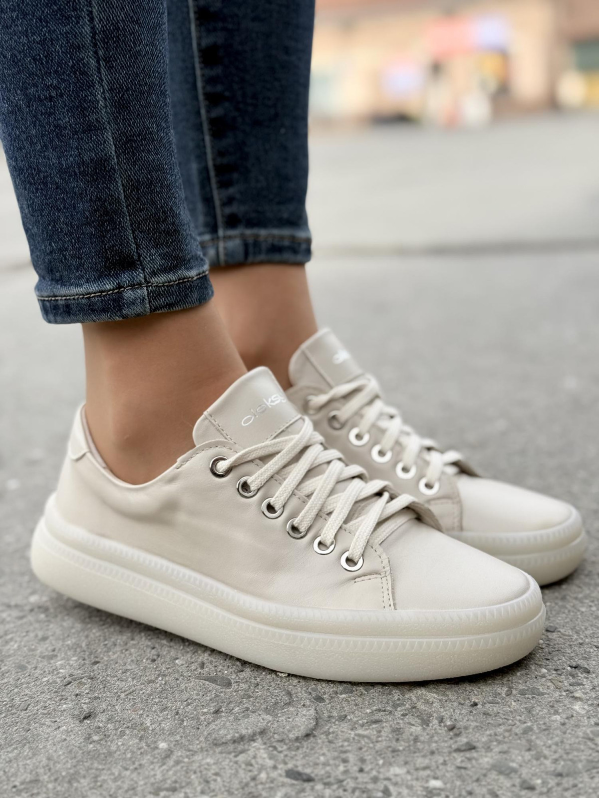 Sneakersy OLEKSY ze skóry Polskiej produkcji