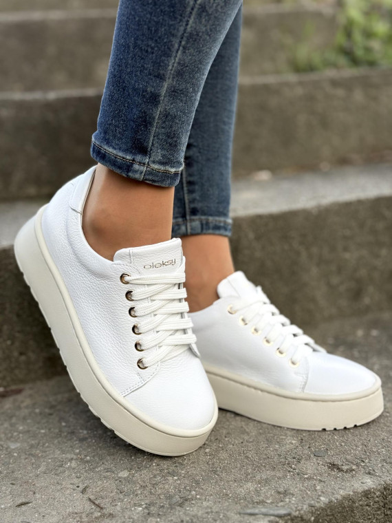 Sneakersy OLEKSY ze skóry Polskiej produkcji