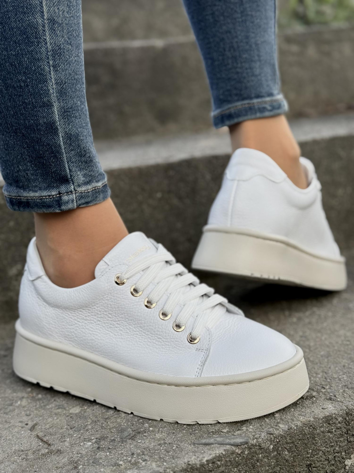 Sneakersy OLEKSY ze skóry Polskiej produkcji