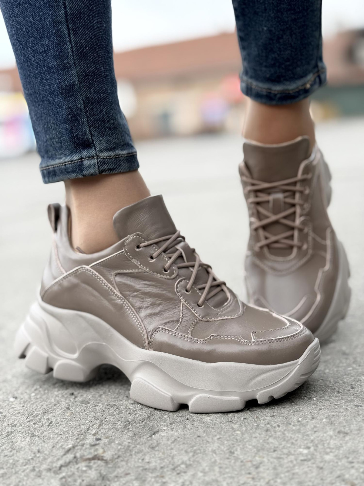 Sneakersy OLEKSY ze skóry Polskiej produkcji