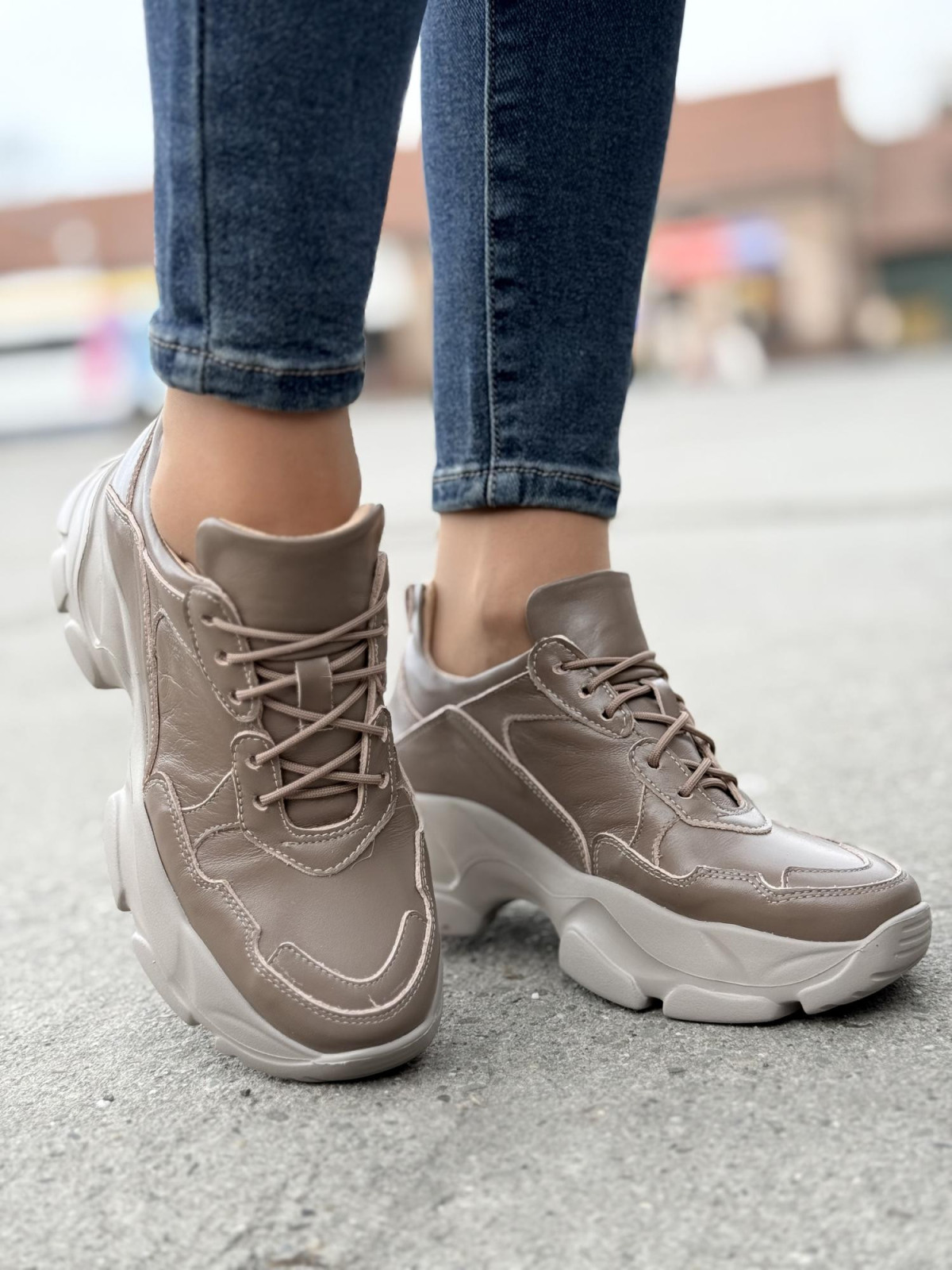 Sneakersy OLEKSY ze skóry Polskiej produkcji