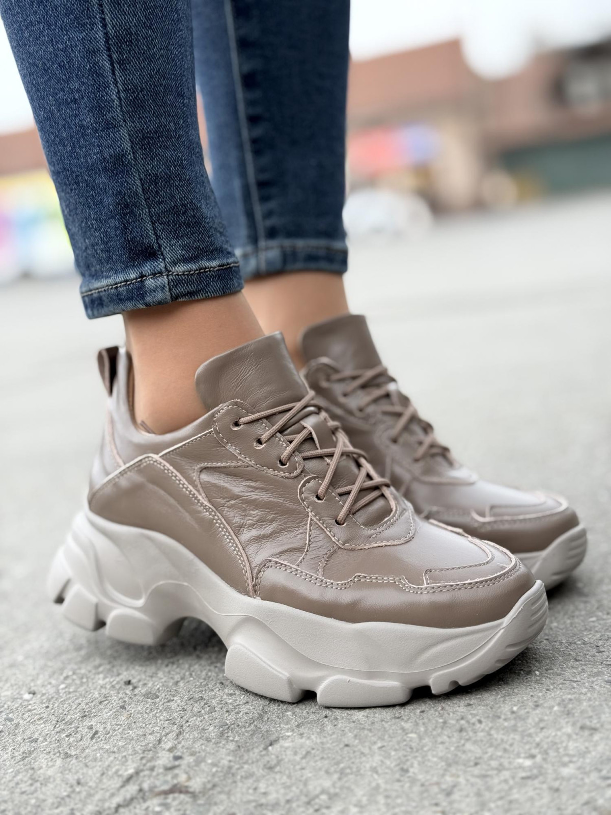 Sneakersy OLEKSY ze skóry Polskiej produkcji