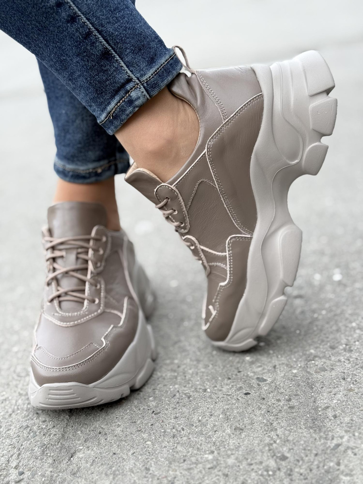 Sneakersy OLEKSY ze skóry Polskiej produkcji