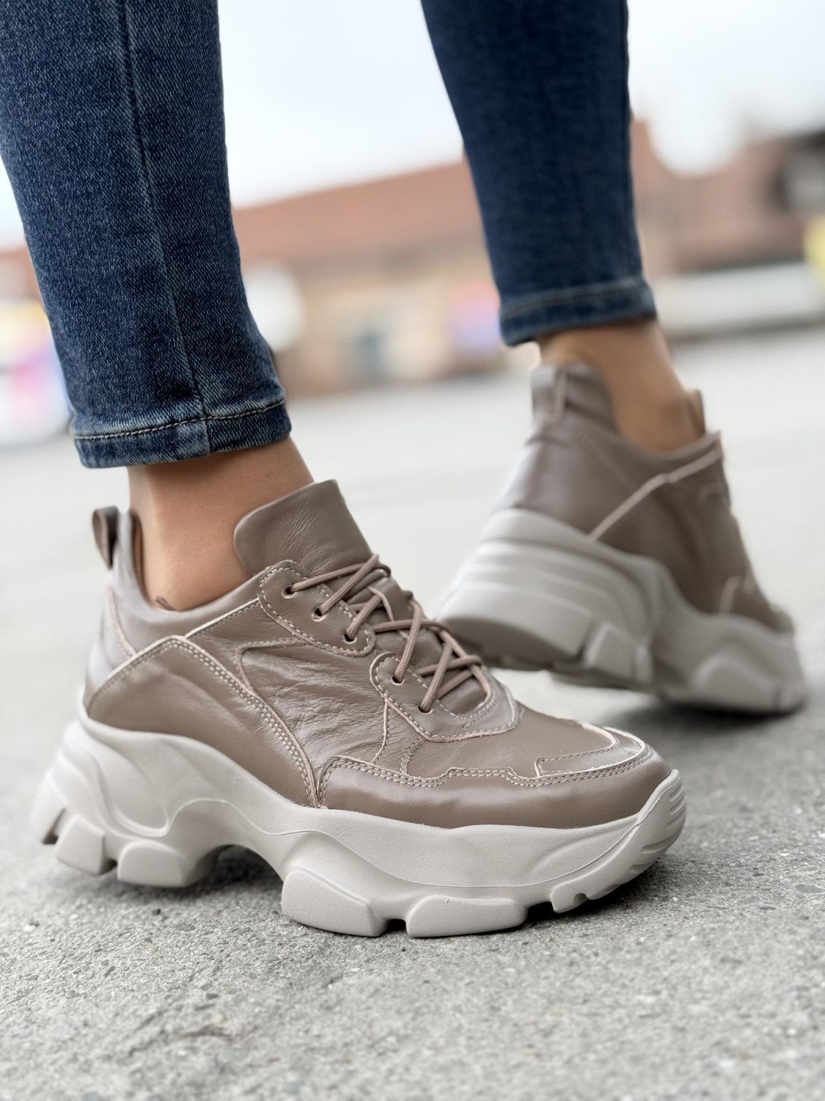 Sneakersy OLEKSY ze skóry Polskiej produkcji