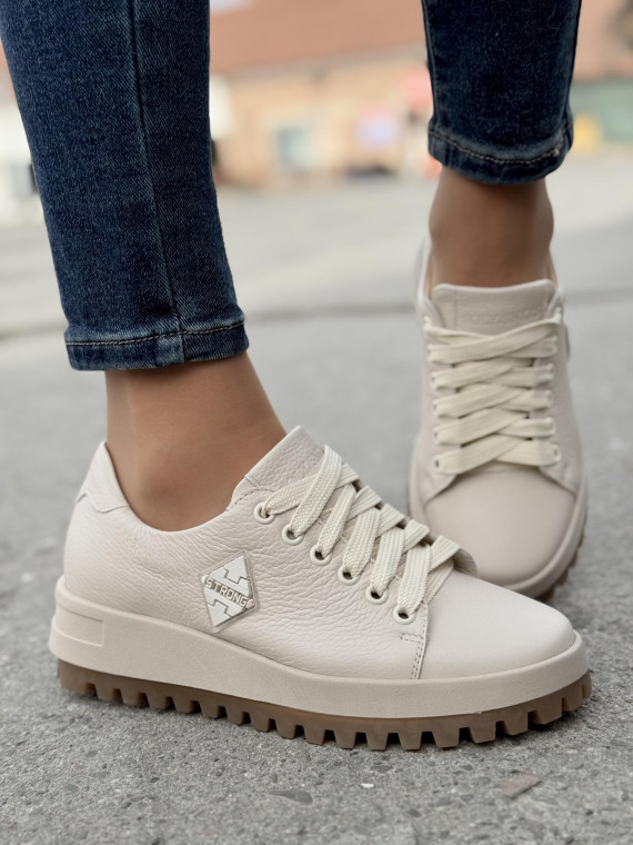 Sneakersy OLEKSY ze skóry Polskiej produkcji