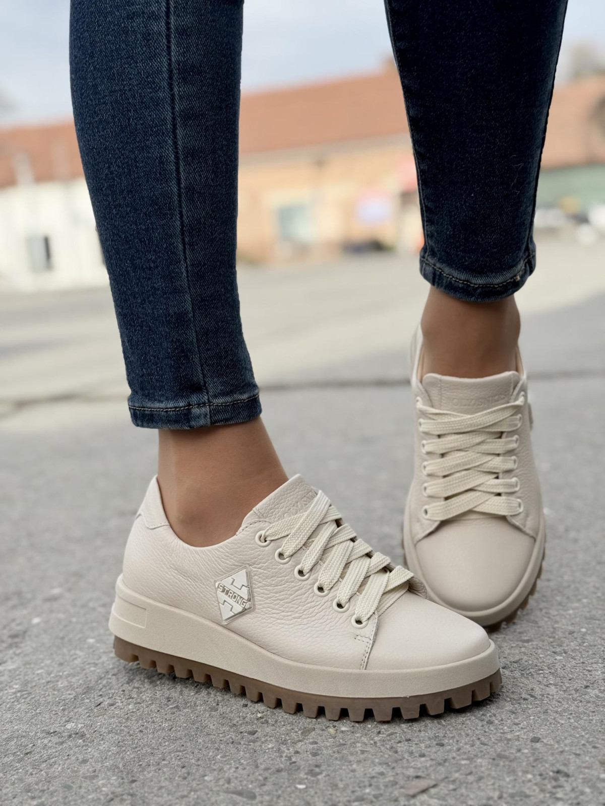 Sneakersy OLEKSY ze skóry Polskiej produkcji