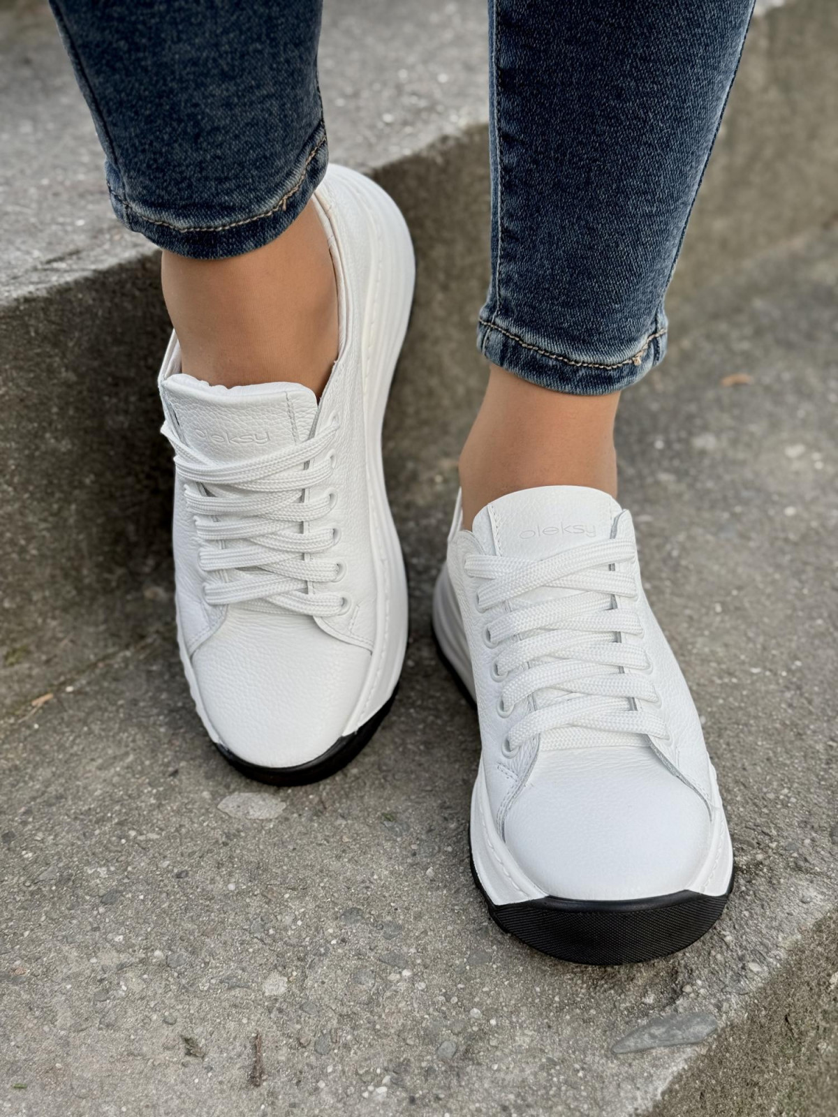 Sneakersy OLEKSY ze skóry Polskiej produkcji