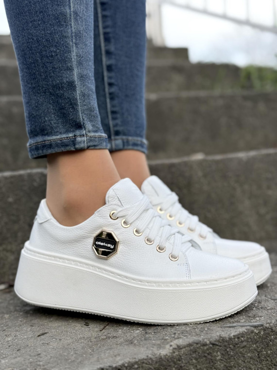 Sneakersy OLEKSY ze skóry Polskiej produkcji