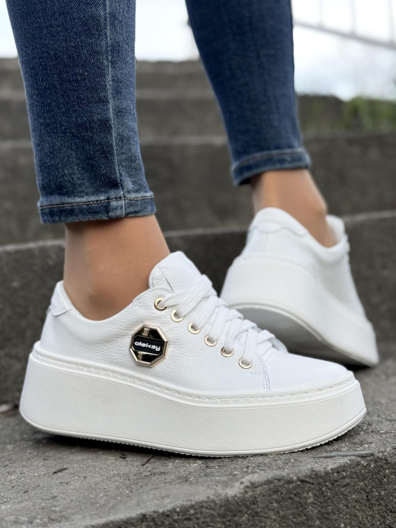 Sneakersy OLEKSY ze skóry Polskiej produkcji