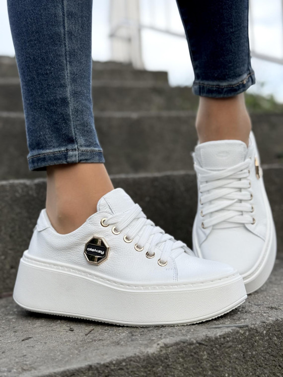 Sneakersy OLEKSY ze skóry Polskiej produkcji