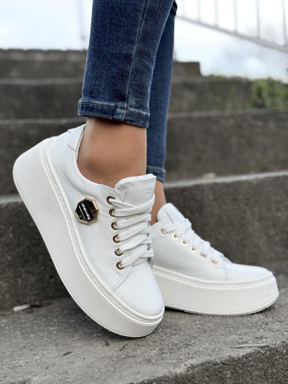 Sneakersy OLEKSY ze skóry Polskiej produkcji