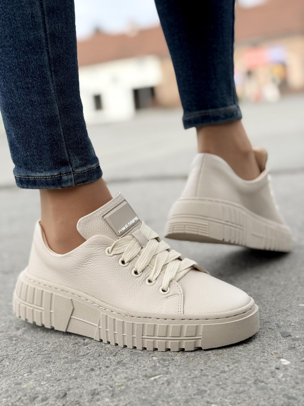 Sneakersy OLEKSY ze skóry Polskiej produkcji