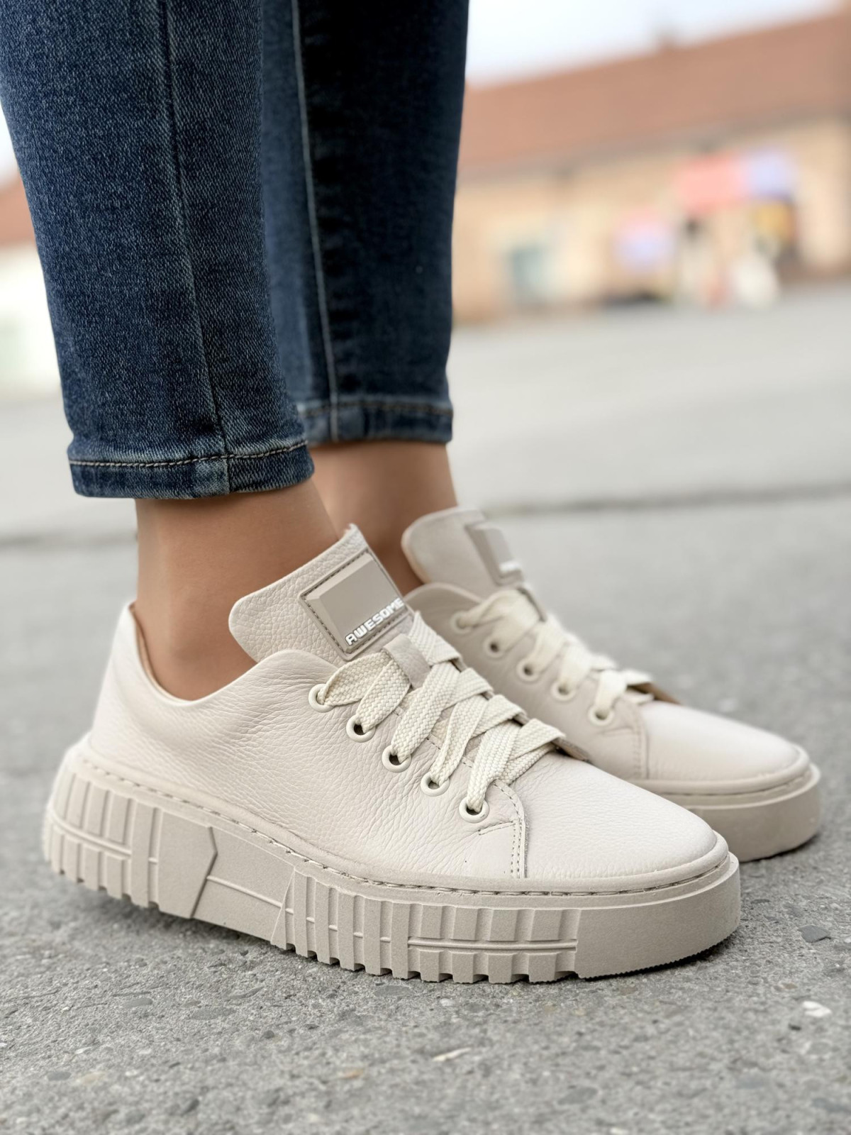 Sneakersy OLEKSY ze skóry Polskiej produkcji