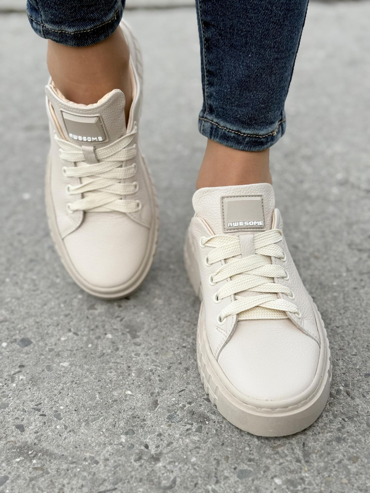 Sneakersy OLEKSY ze skóry Polskiej produkcji