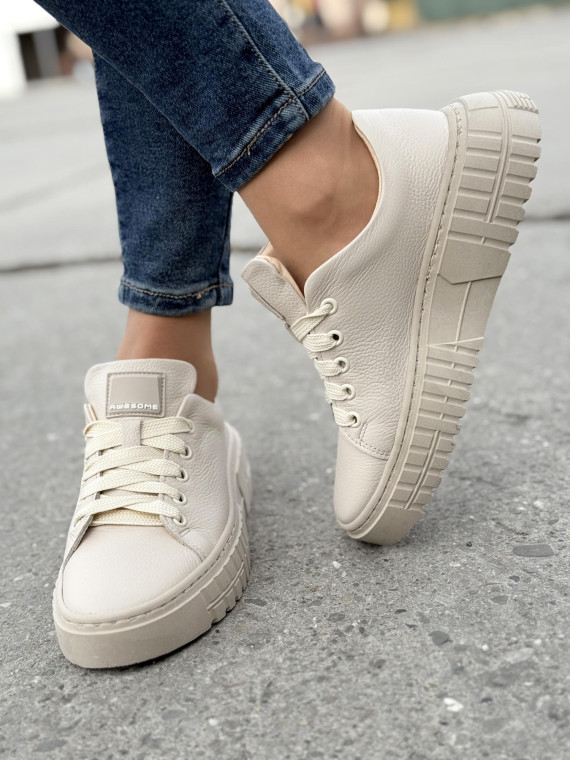 Sneakersy OLEKSY ze skóry Polskiej produkcji