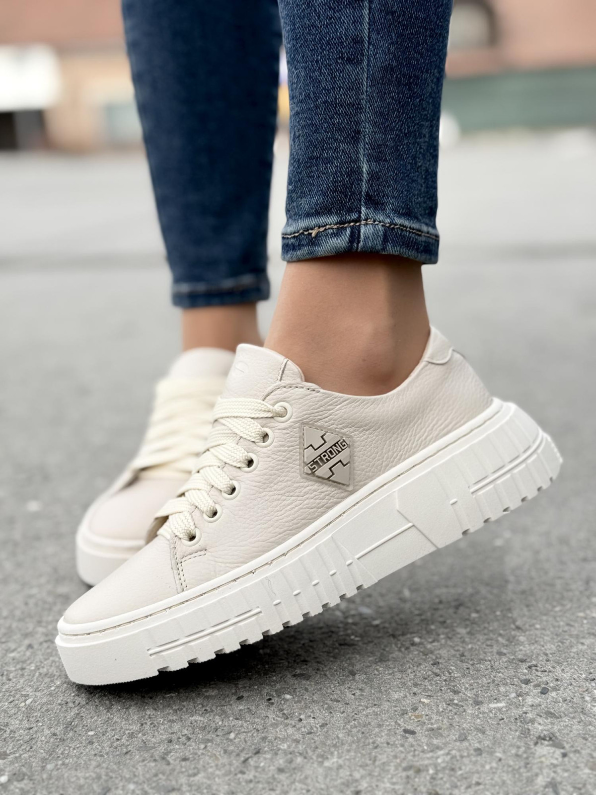 Sneakersy OLEKSY ze skóry Polskiej produkcji