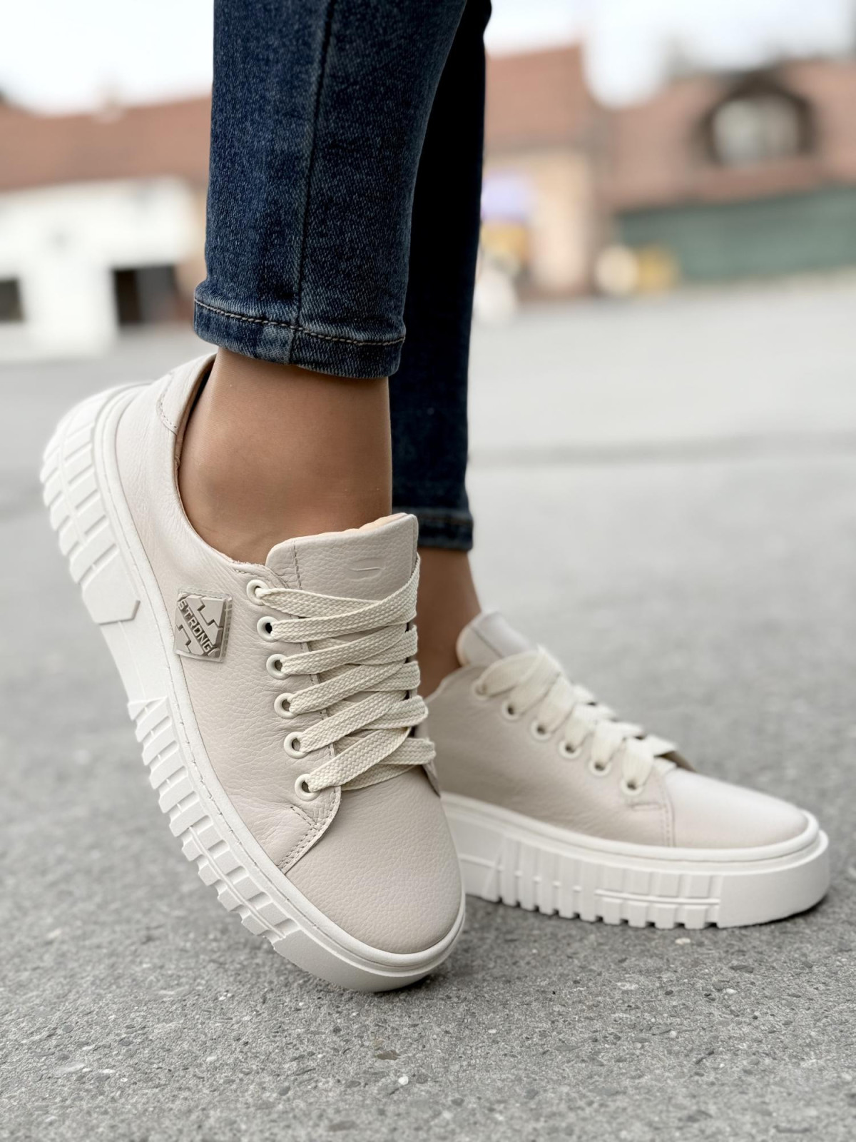 Sneakersy OLEKSY ze skóry Polskiej produkcji