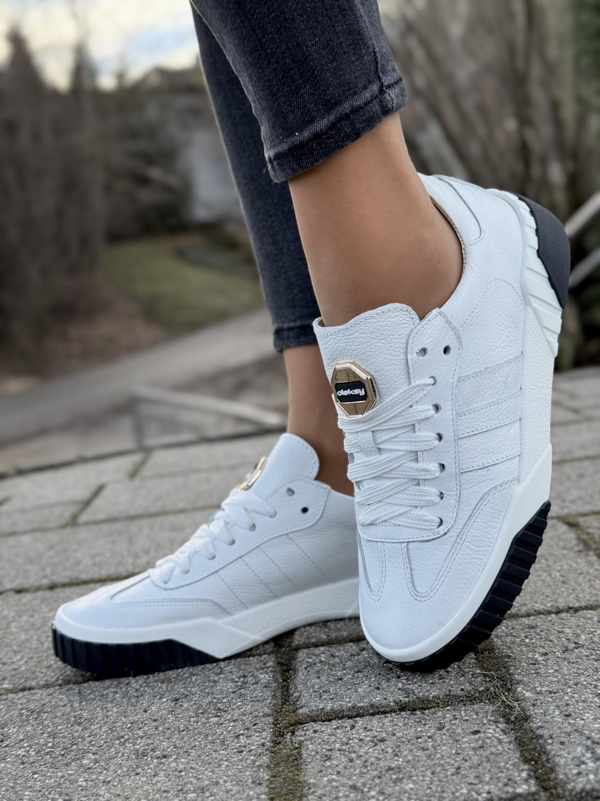 Sneakersy OLEKSY ze skóry Polskiej produkcji