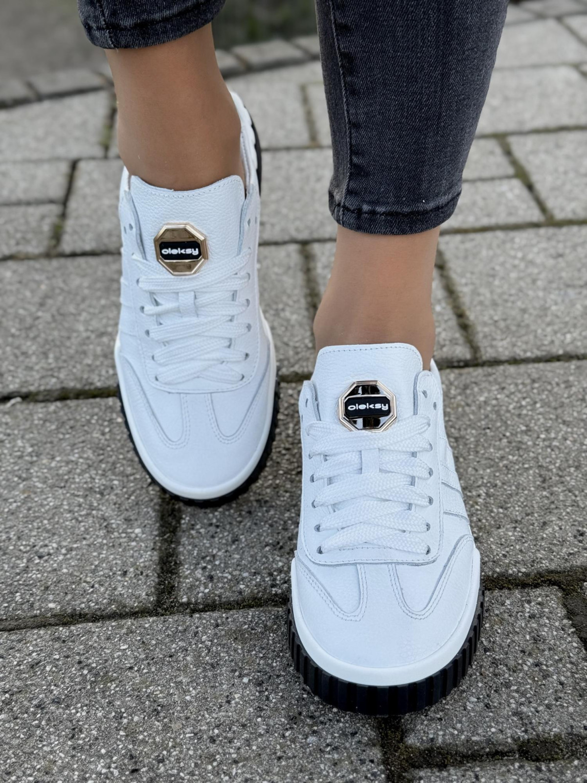 Sneakersy OLEKSY ze skóry Polskiej produkcji