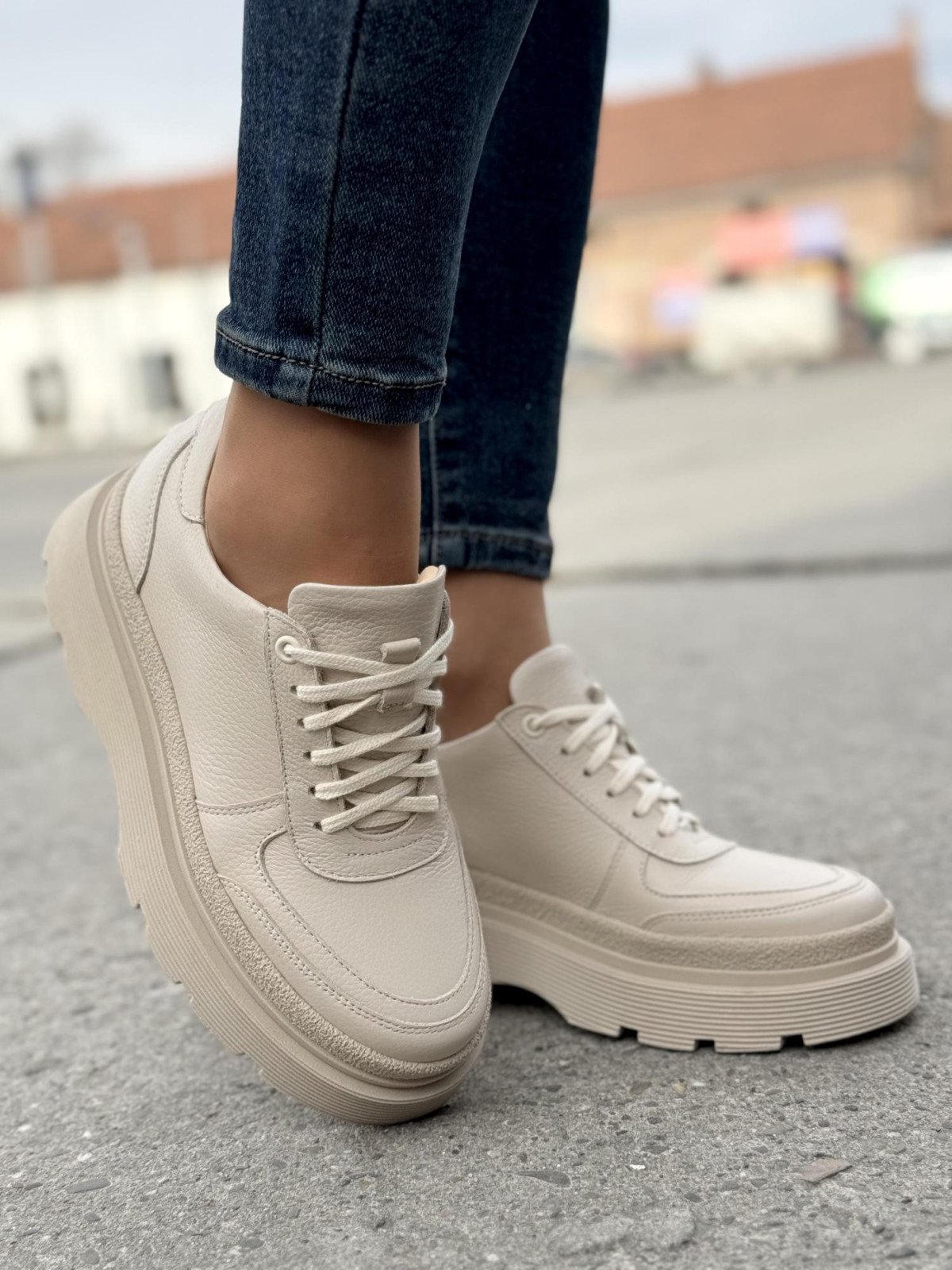 Sneakersy OLEKSY ze skóry Polskiej produkcji