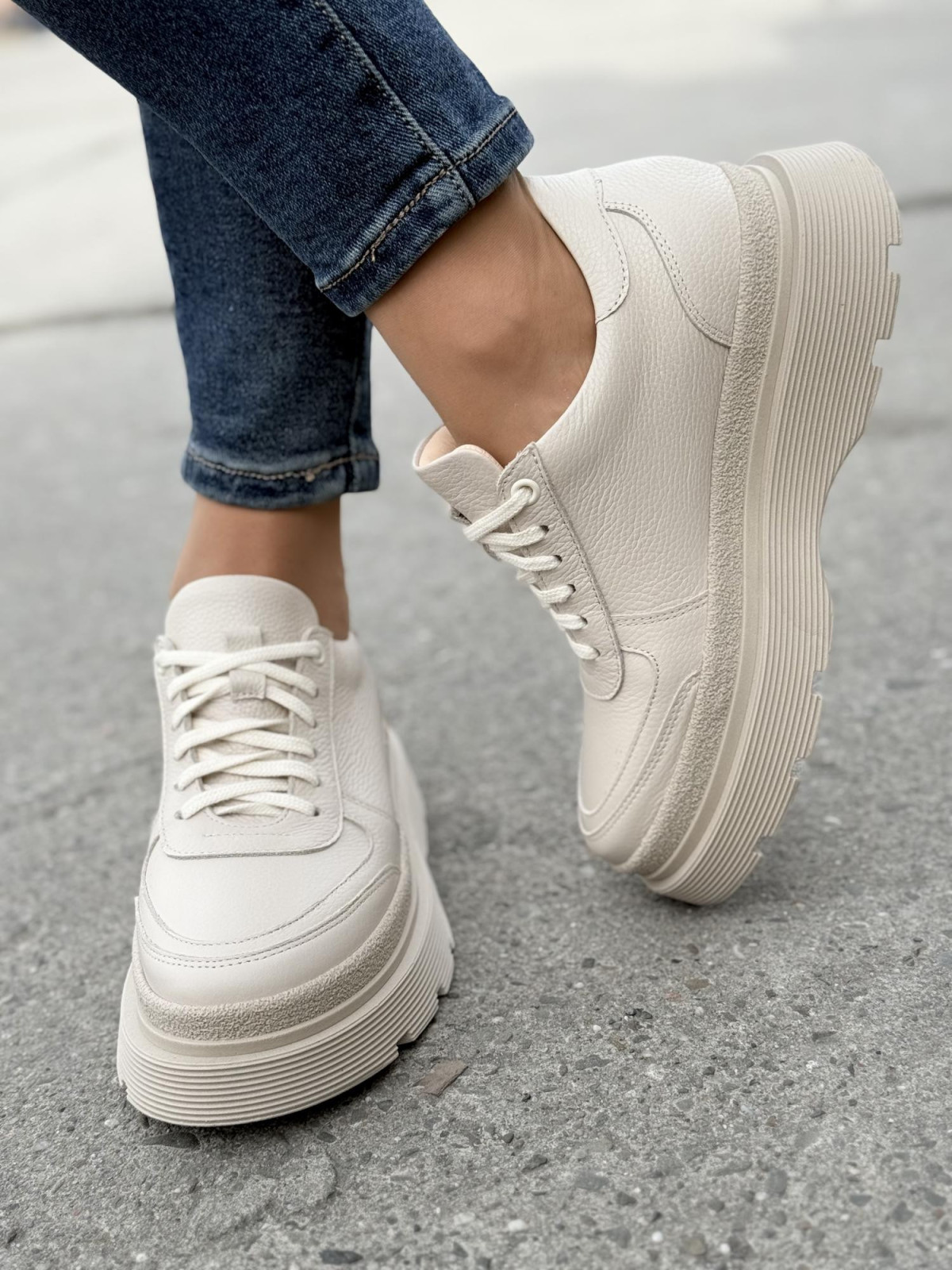 Sneakersy OLEKSY ze skóry Polskiej produkcji