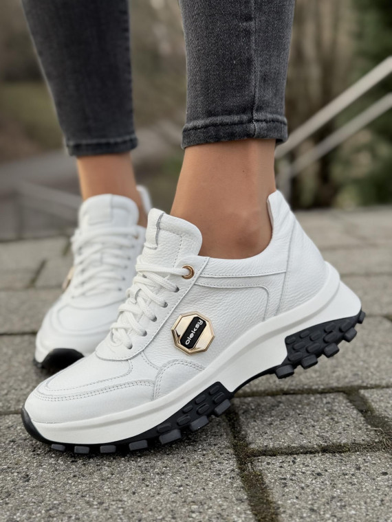 Sneakersy OLEKSY ze skóry Polskiej produkcji