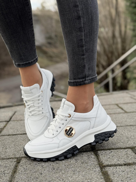 Sneakersy OLEKSY ze skóry Polskiej produkcji