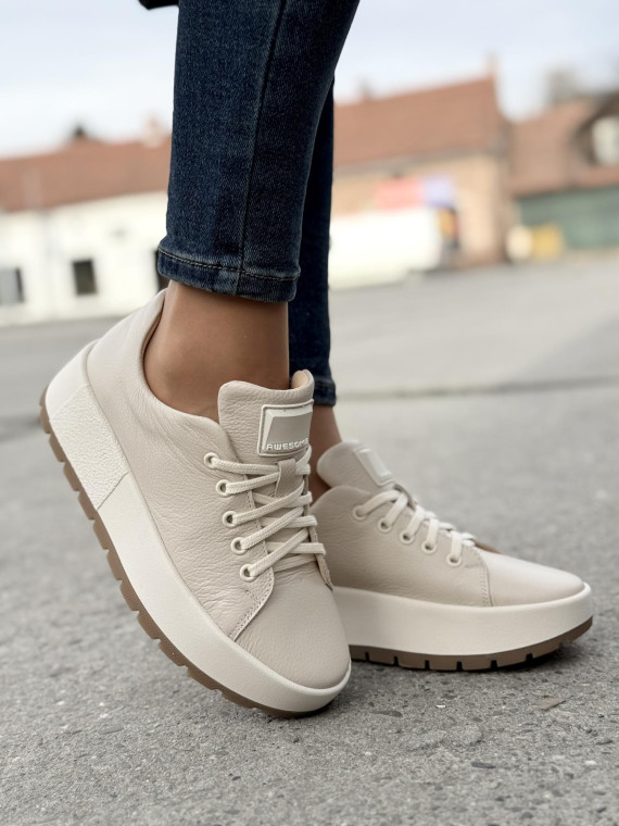 Sneakersy OLEKSY ze skóry Polskiej produkcji