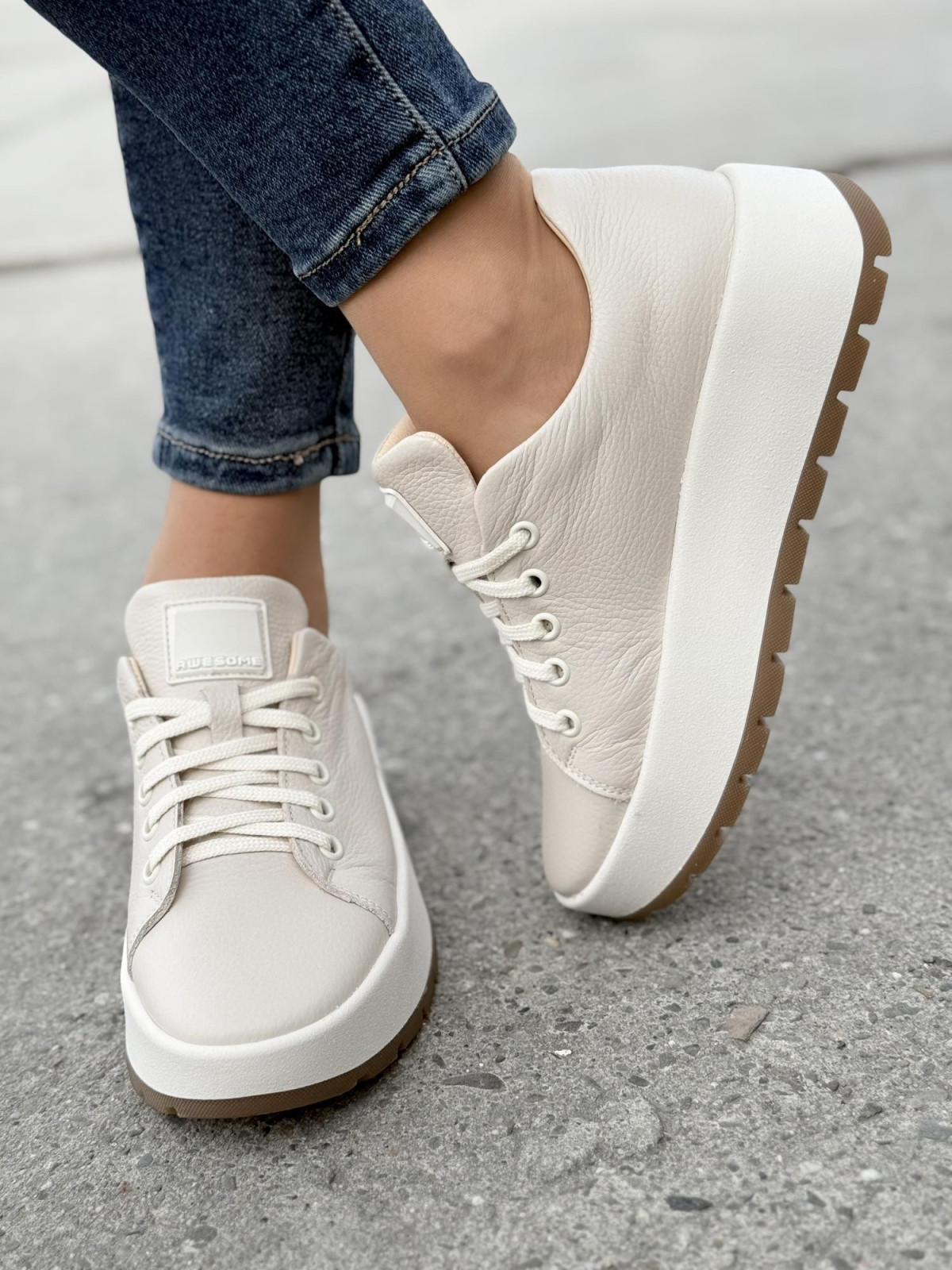 Sneakersy OLEKSY ze skóry Polskiej produkcji