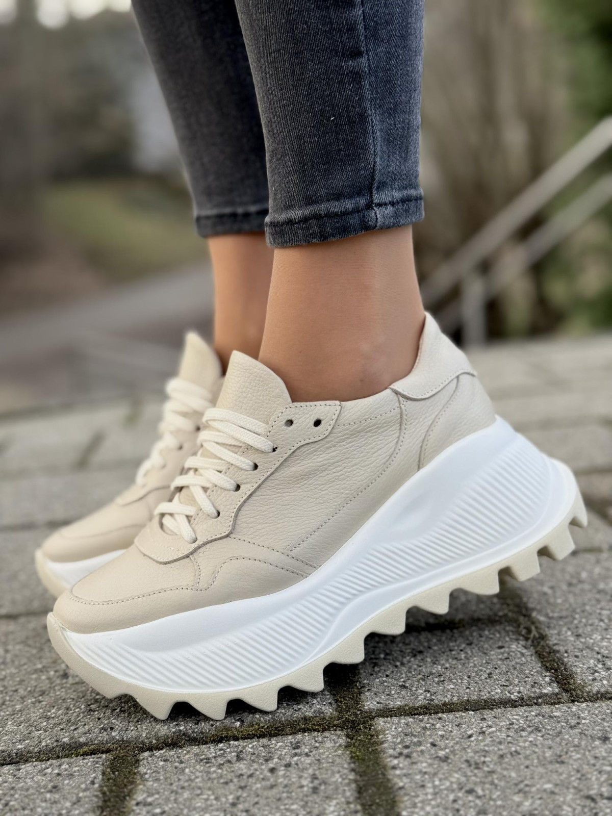 Sneakersy OLEKSY ze skóry Polskiej produkcji