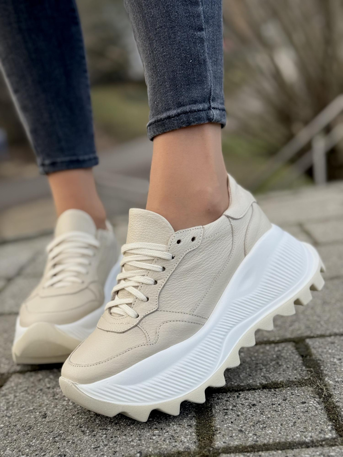 Sneakersy OLEKSY ze skóry Polskiej produkcji