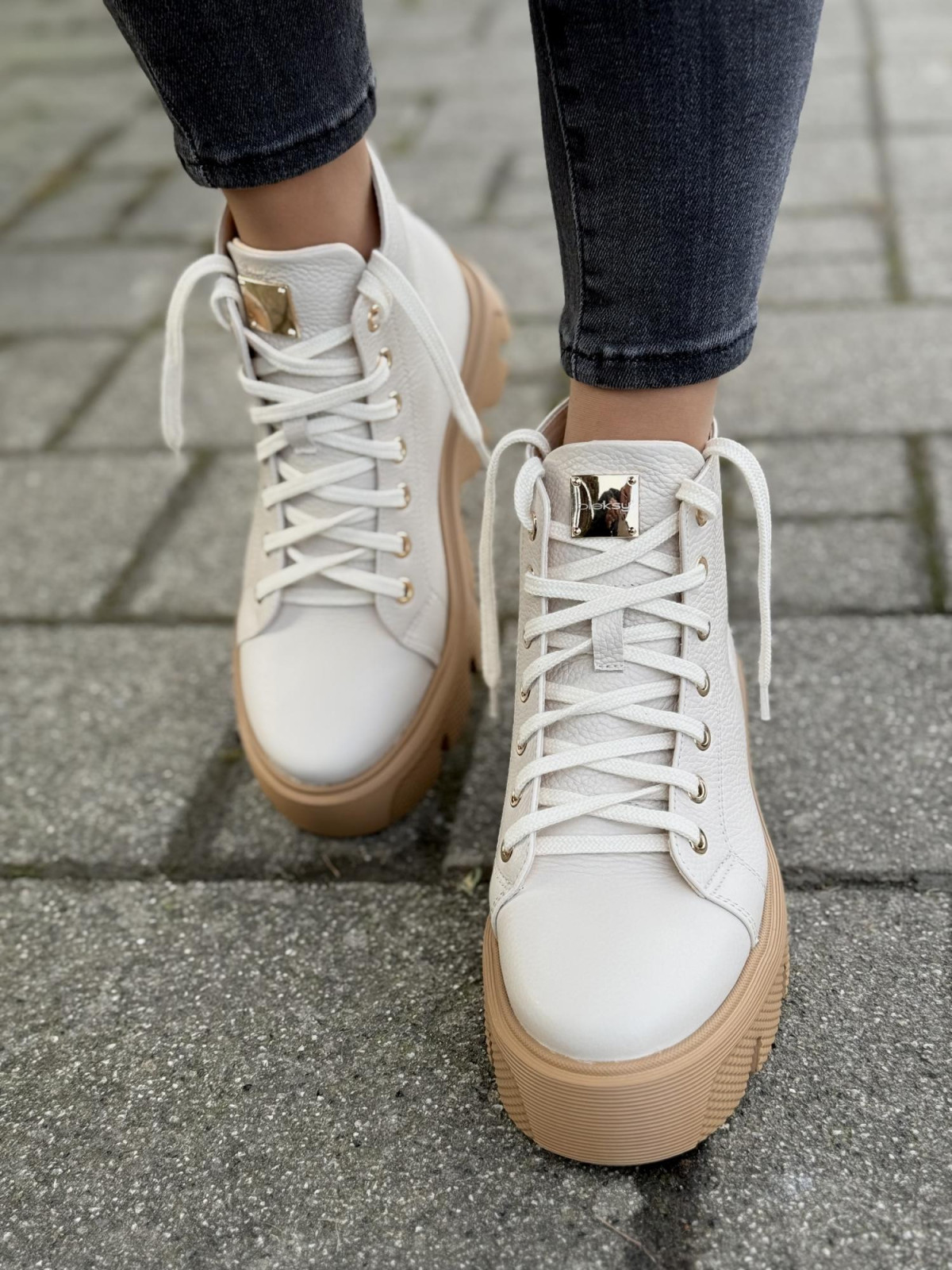 Sneakersy OLEKSY ze skóry Polskiej produkcji