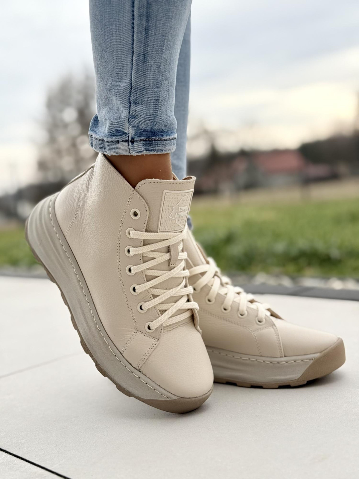 Sneakersy OLEKSY ze skóry Polskiej produkcji