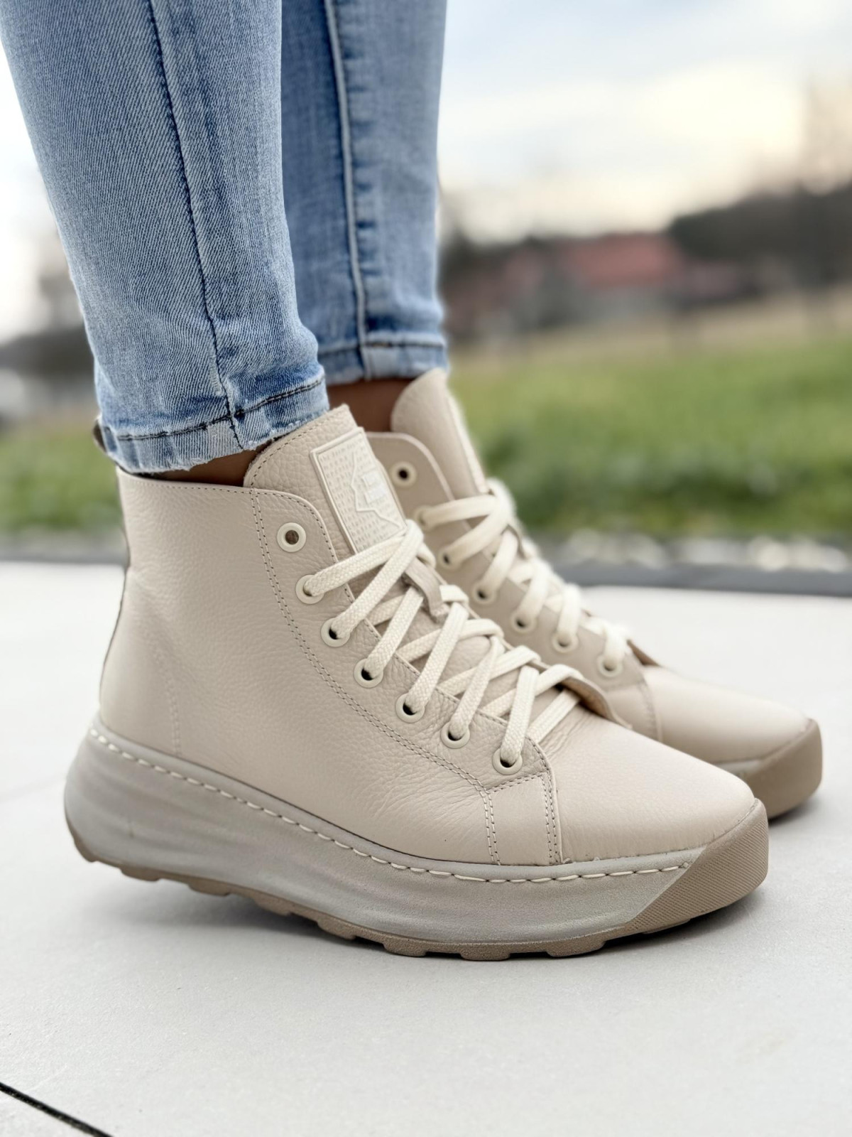 Sneakersy OLEKSY ze skóry Polskiej produkcji