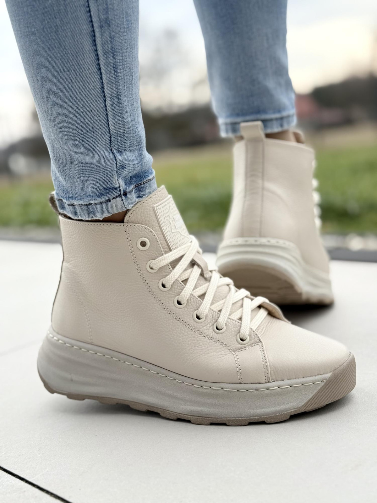 Sneakersy OLEKSY ze skóry Polskiej produkcji