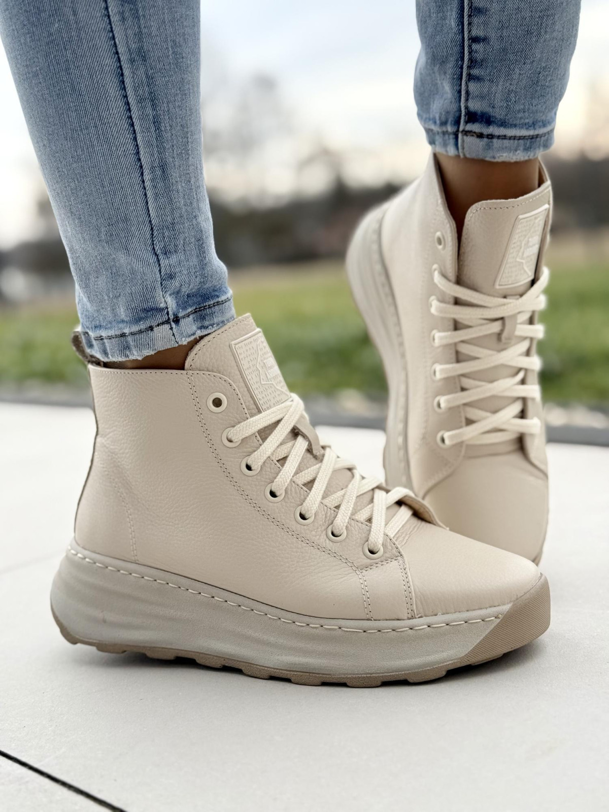 Sneakersy OLEKSY ze skóry Polskiej produkcji