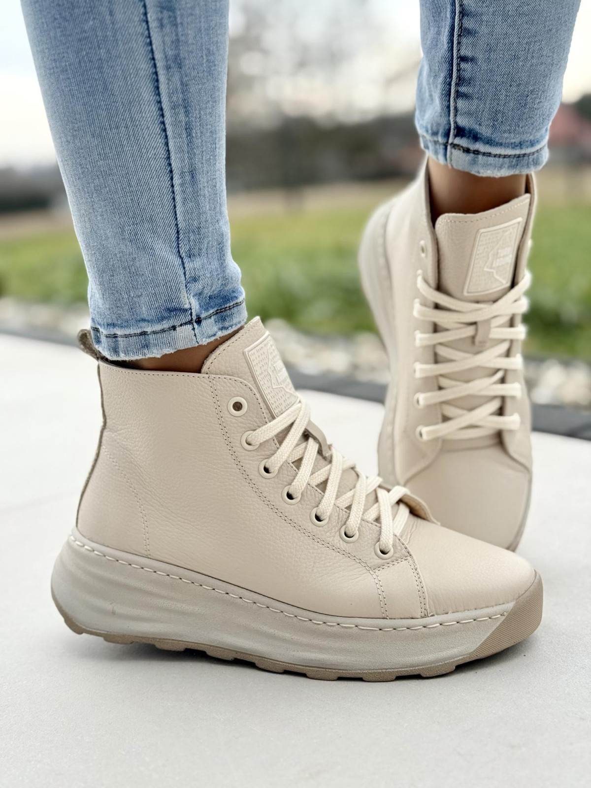 Sneakersy OLEKSY ze skóry Polskiej produkcji