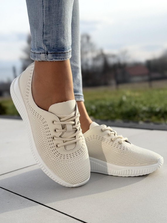 Sneakersy ze skóry naturalnej