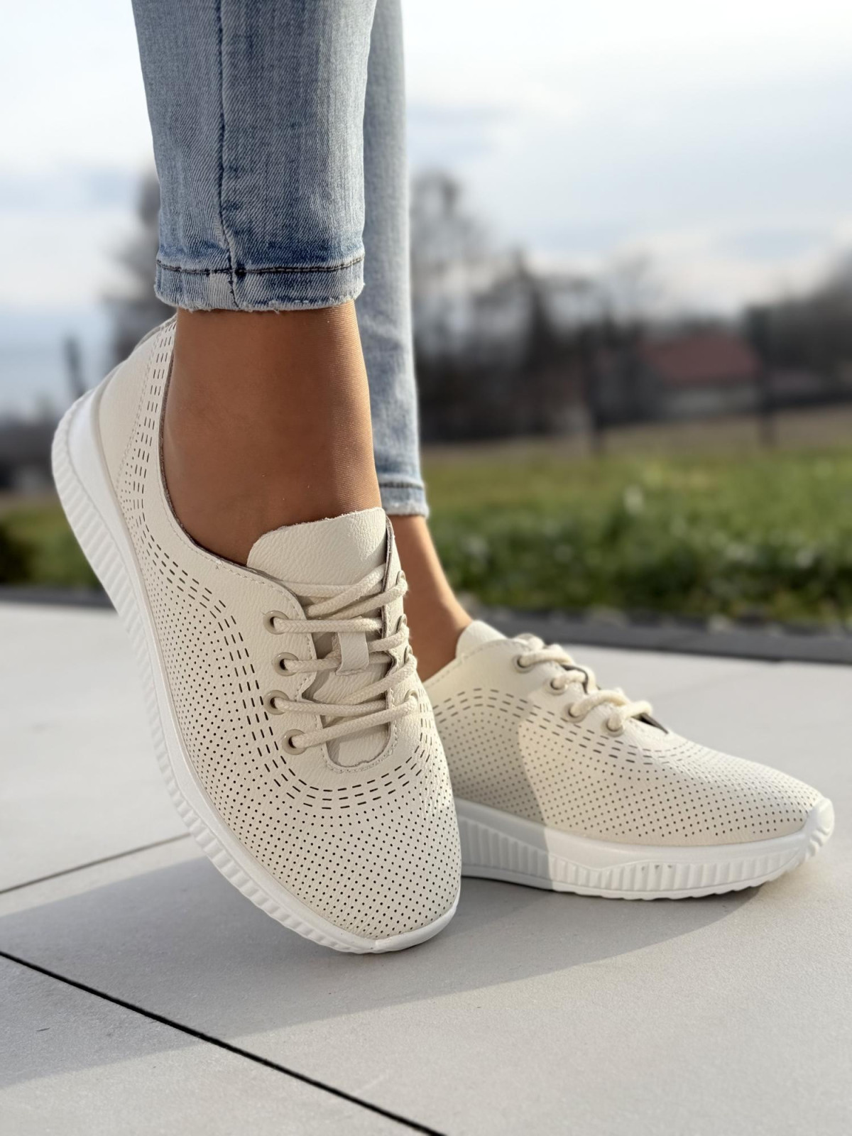 Sneakersy ze skóry naturalnej