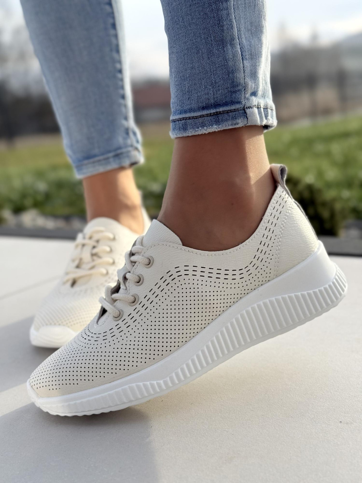 Sneakersy ze skóry naturalnej