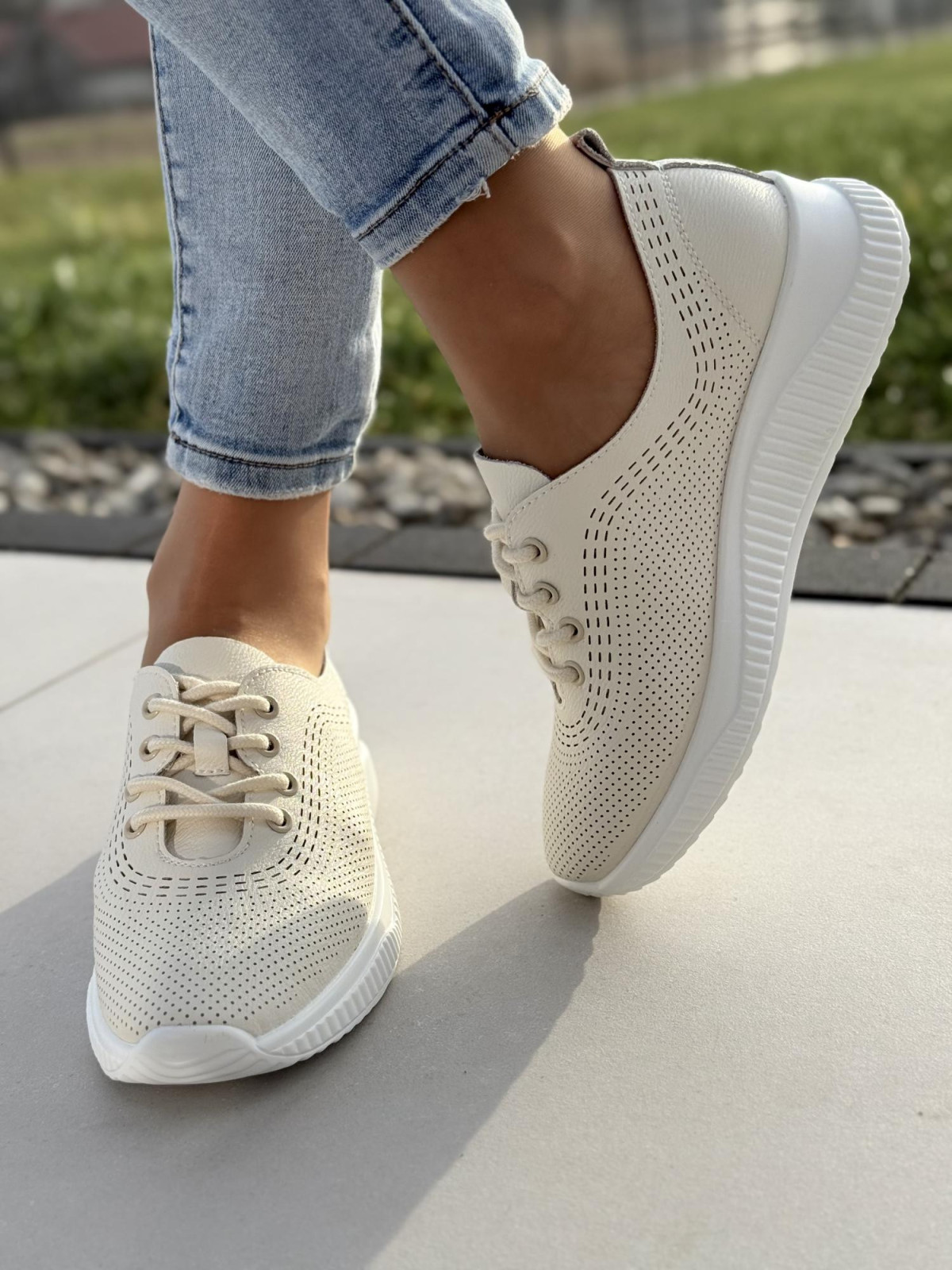 Sneakersy ze skóry naturalnej