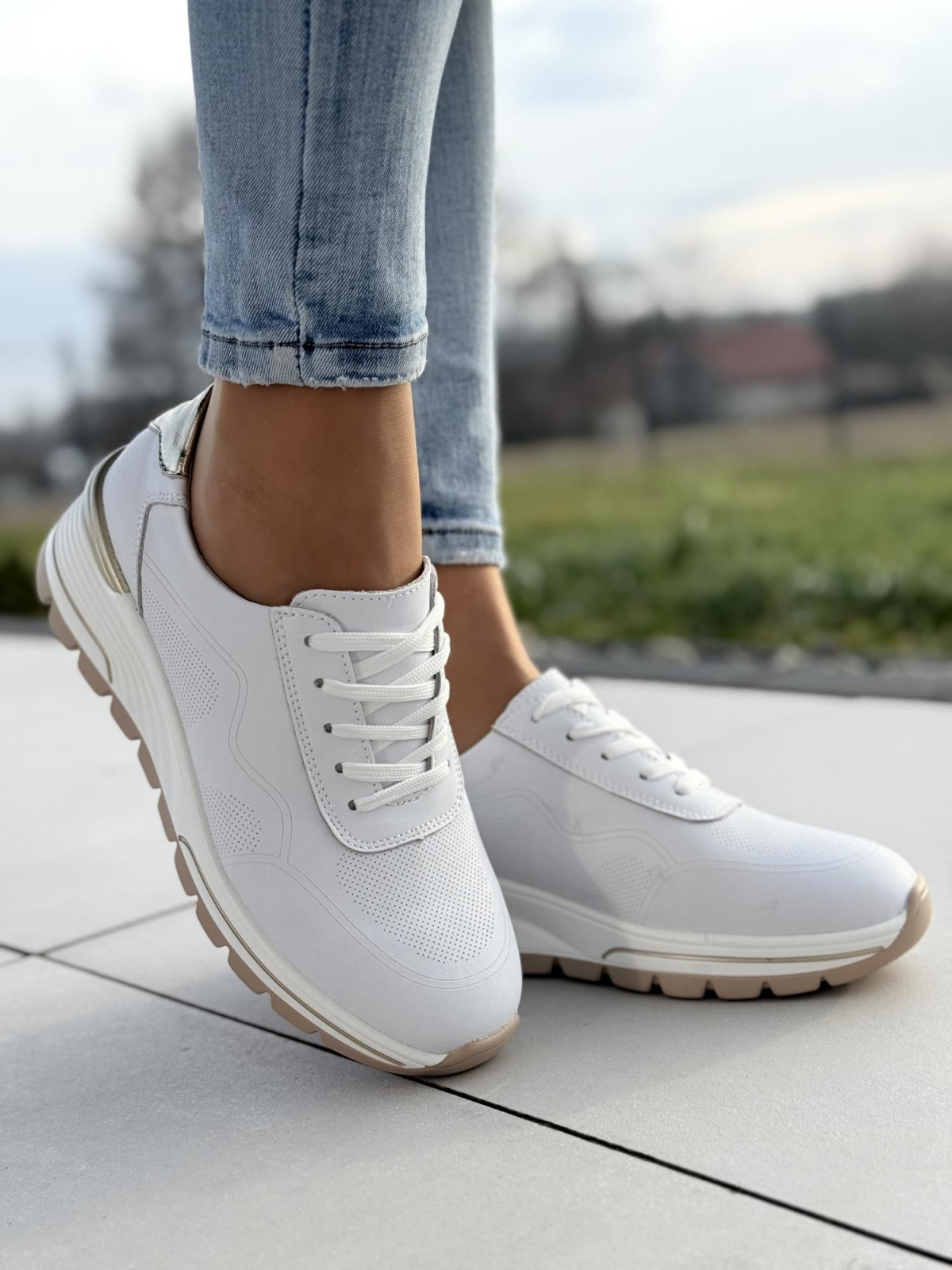 Sneakersy ze skóry naturalnej