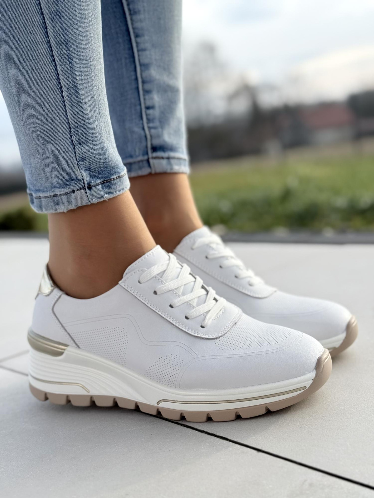 Sneakersy ze skóry naturalnej