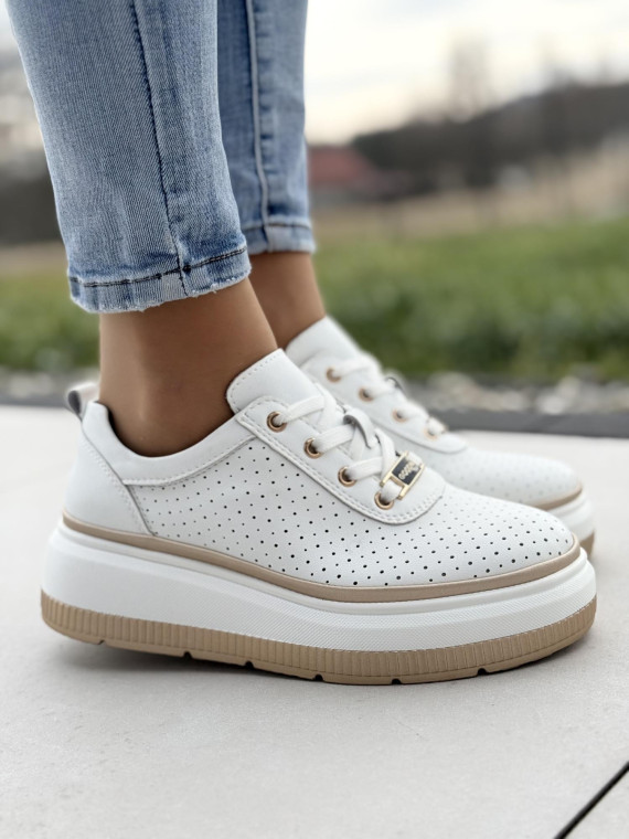 Sneakersy damskie ze skóry naturalnej