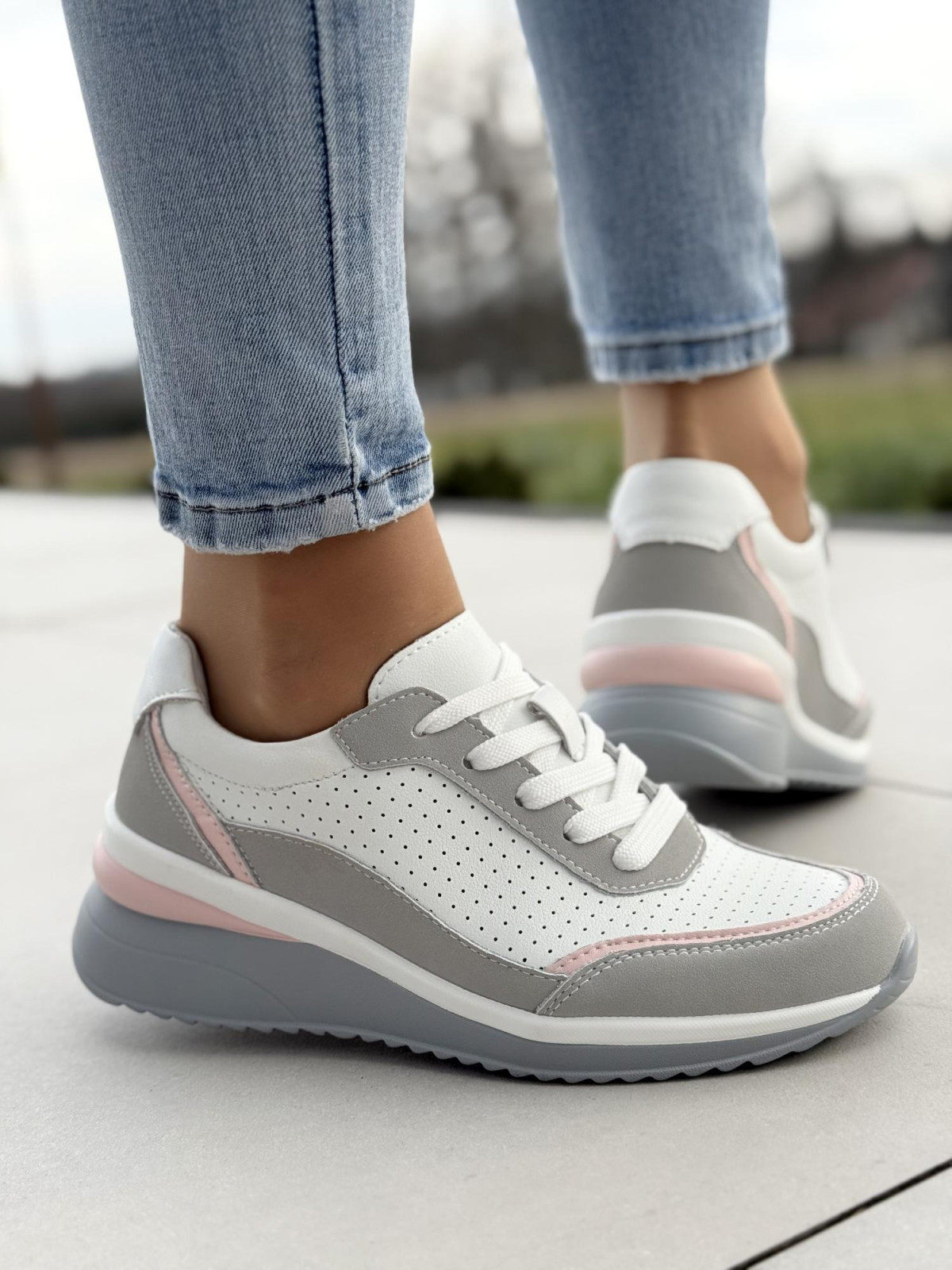 Sneakersy damskie ze skóry naturalnej