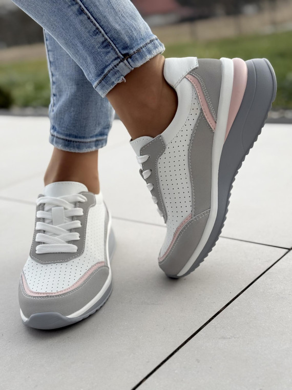 Sneakersy damskie ze skóry naturalnej