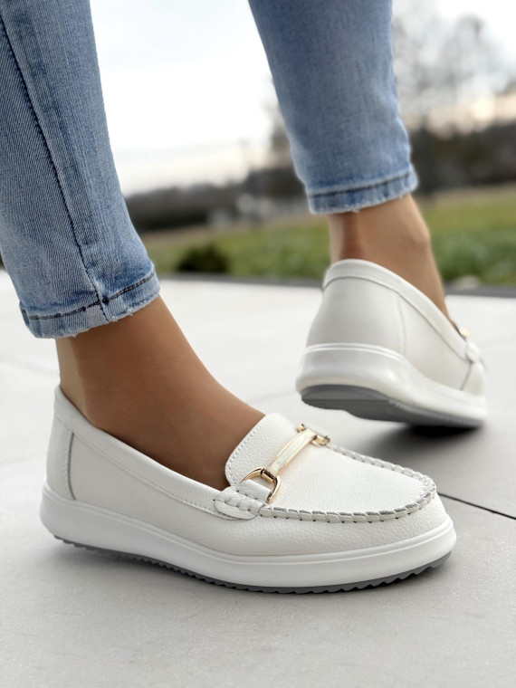 Mokasyny damskie ze skóry naturalnej